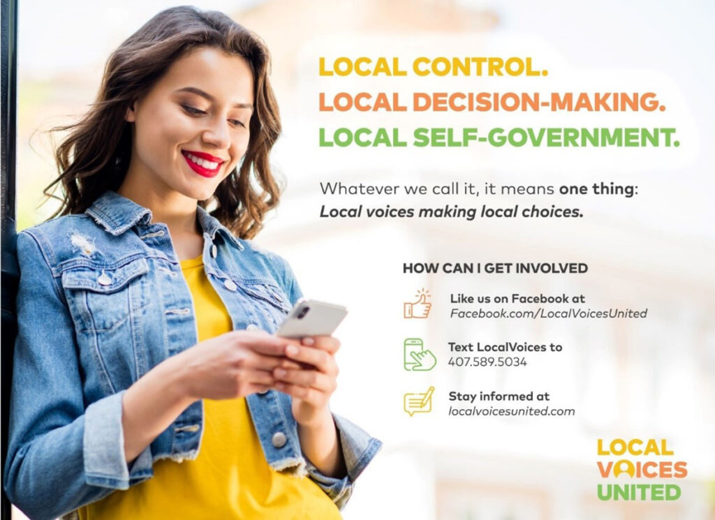 Local Control. Local Decision Making. Local Self-Government. Get Involved Graphic.